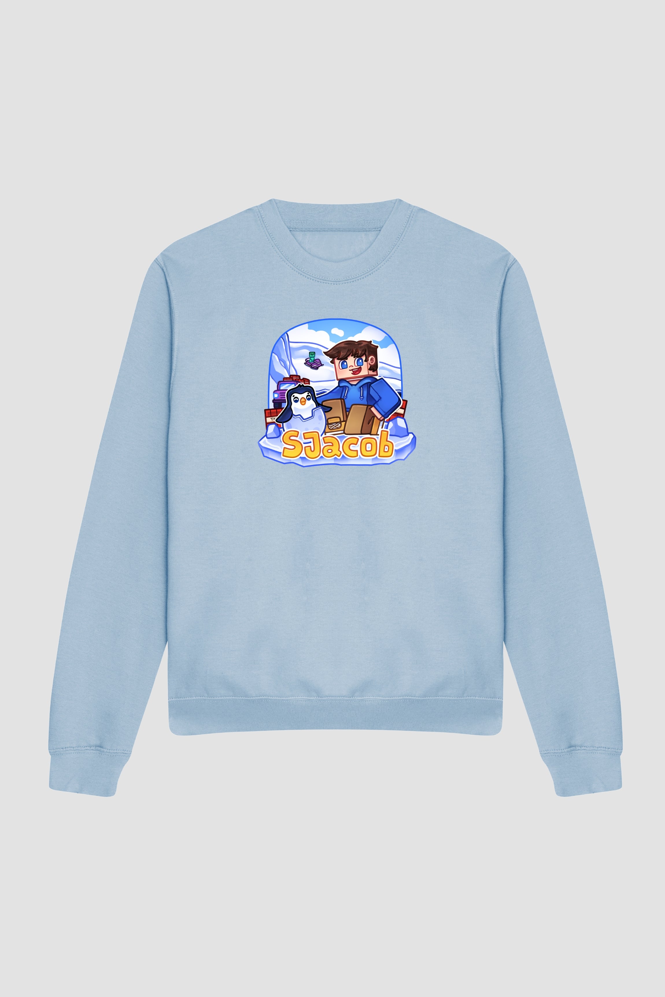 SJacob Pingvin - Lyseblå Sweatshirt