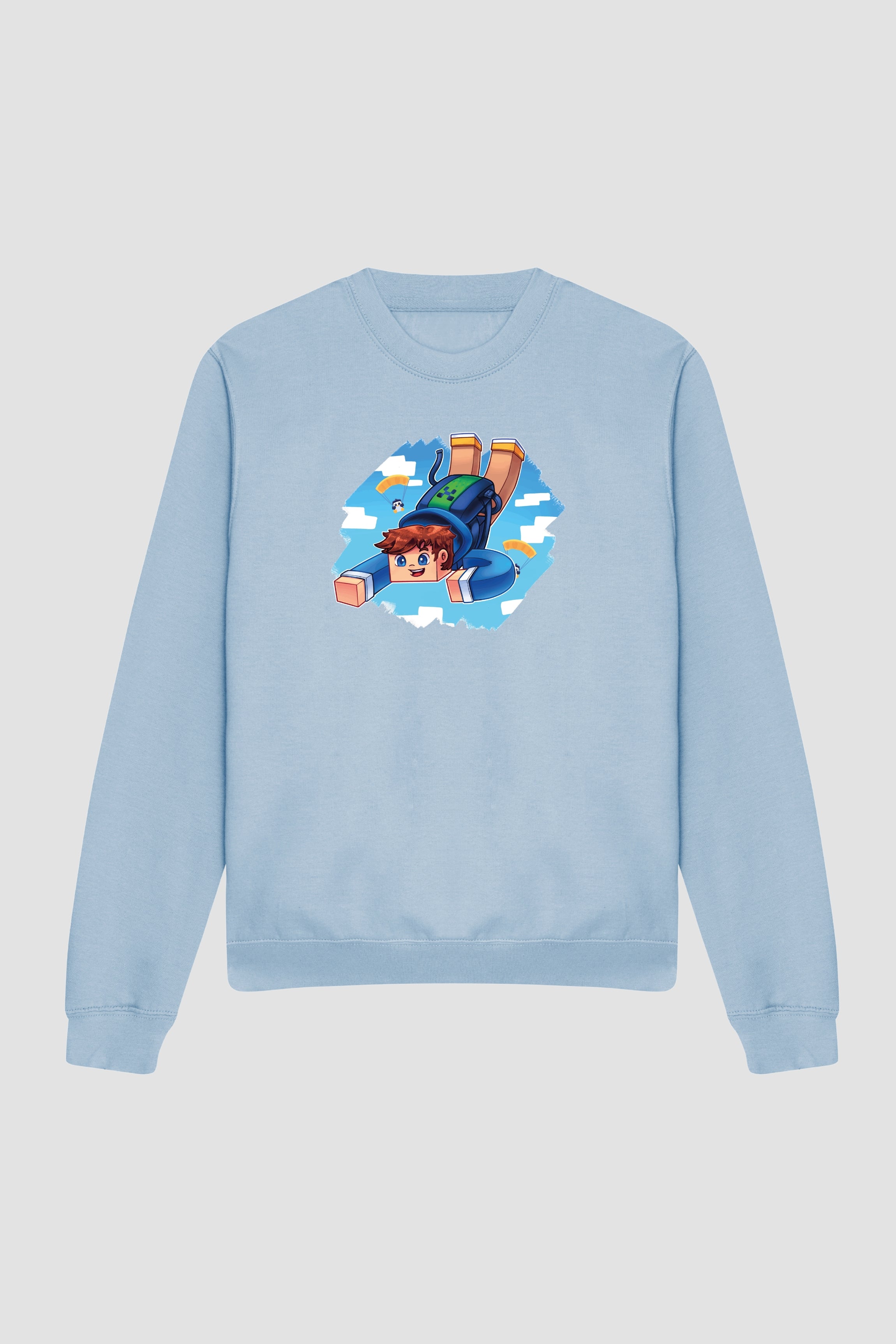 SJacob Faldskærm - Lyseblå Sweatshirt