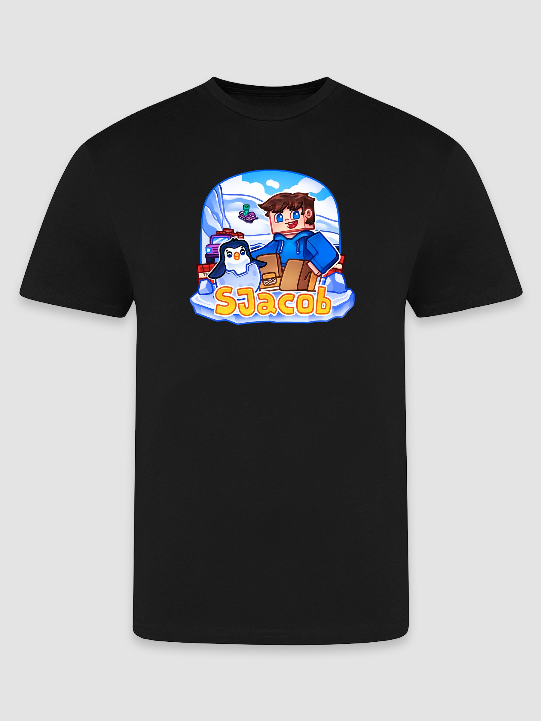 SJacob Pingvin - Sort T-Shirt